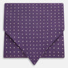 View 1 of product The Lilac and Purple Micro Dot Silk Cravat by Turnbull & Asser features evenly spaced white dots—offering an elegant, handmade accent to your formal ensemble or pocket square collection.