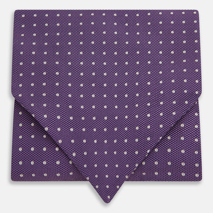 Lilac and Purple Micro Dot Silk Cravat