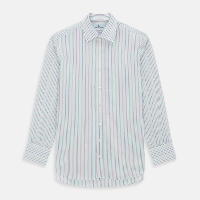 Multicoloured Double Pinstripe Mayfair Shirt Image 7