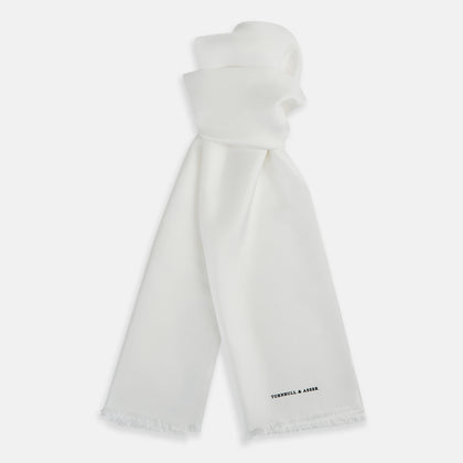 White Silk Scarf