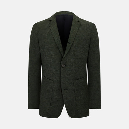 Forest Green Linen Blend Cambridge blazer