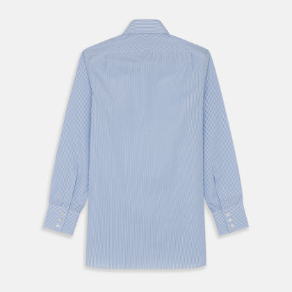 Light Blue Bengal Stripe Shirt with T&A Collar and 3-Button Cuffs Image 2