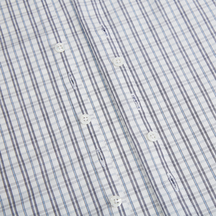 Navy and Blue Multi Tattersall Westminster Shirt Image 6
