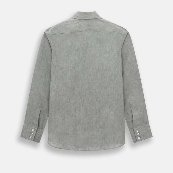 Flint Grey Linen Westminster Shirt Image 2