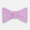 View 1 of product The Turnbull & Asser Pink and White Houndstooth Silk Bow Tie is shown against a plain white background, making it a stylish choice for formalwear.