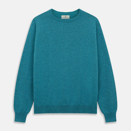 Teal Glenn Crew Neck Jumper