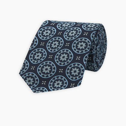 Jacquard Silk Geometric Tie Image 4