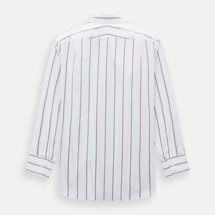 Wine Track Stripe Mayfair Shirt Image 2