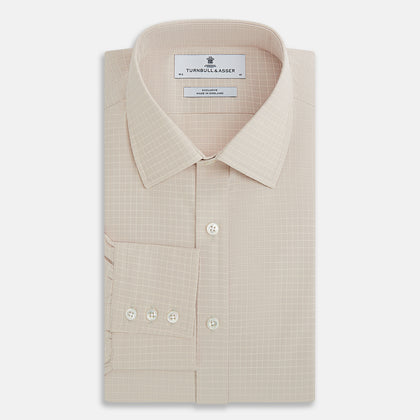 Pale Pink Fine Check Mayfair Shirt Image 4