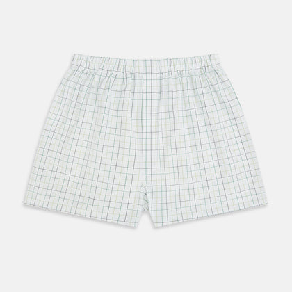 Forest Green Grid Check Godfrey Boxer Shorts