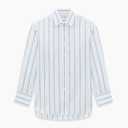 Steel Grey Track Stripe Mayfair Shirt Image 6