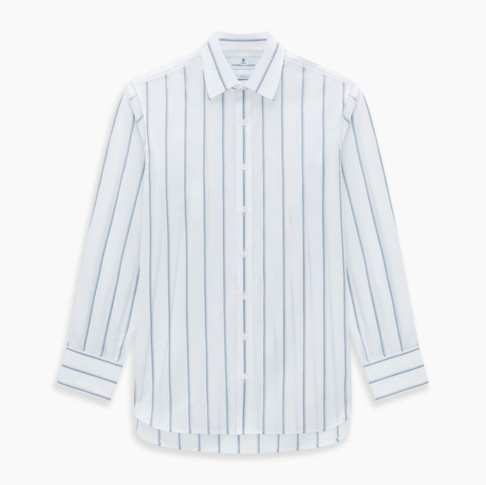 Steel Grey Track Stripe Mayfair Shirt Image 6