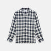 View 1 of product A Green Multi Check Linen Holiday Fit Winnington Shirt by Turnbull & Asser, featuring a check pattern and revere collar, displayed flat on a white background.