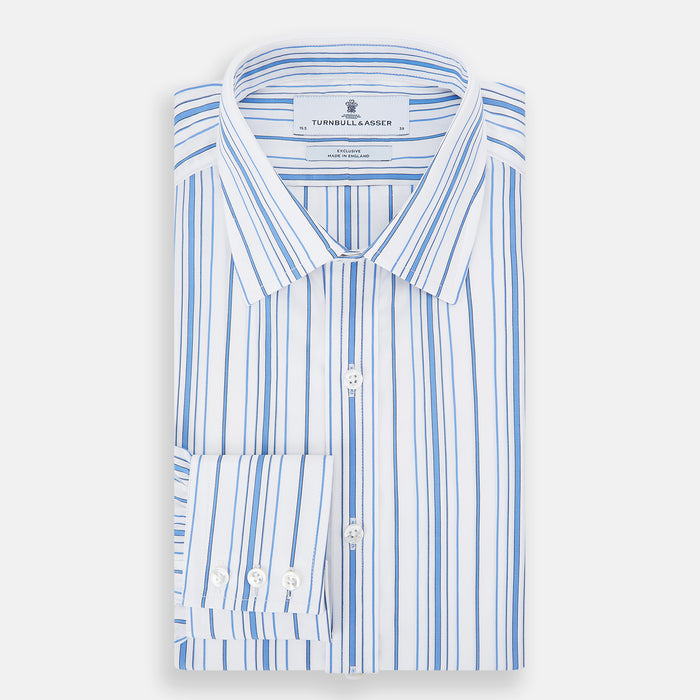 Blue Multi Stripe Mayfair Shirt Image 4
