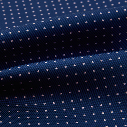Pink Dot and Royal Blue Silk Cravat Image 3