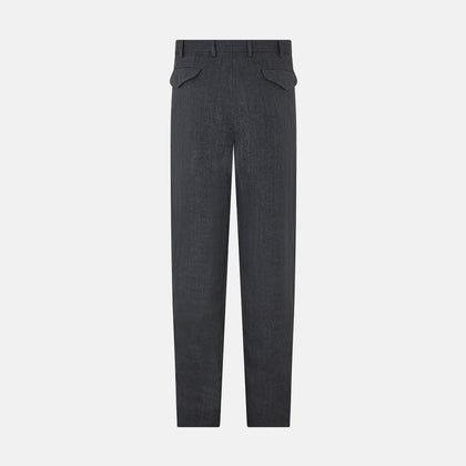 Ash Linen Herringbone Edmund Trousers Image 2