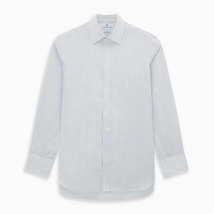 Navy and Blue Pinstripe Mayfair Shirt Image 6