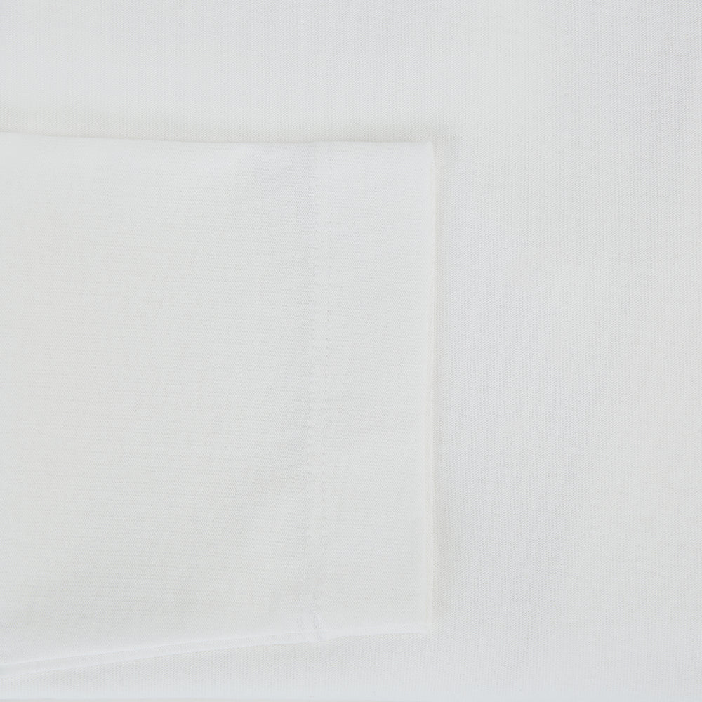 The Turnbull & Asser White Long-Sleeve T-shirt for men is a plain crew neck design with no logos or patterns, displayed flat on a white background.