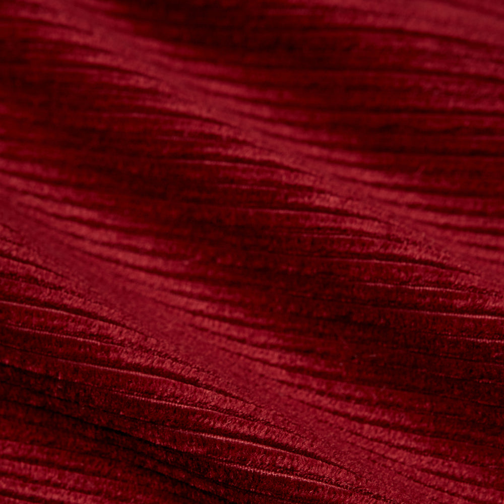The Turnbull & Asser Burgundy Linen & Cotton Cord Gown, expertly made in England, features a shawl collar, patch pockets, and a matching fabric belt—shown here on a white background.