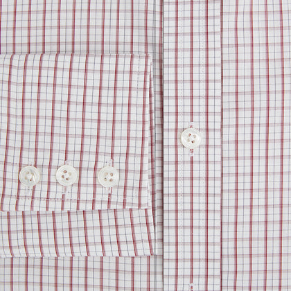 Red Tattersall Check Mayfair Shirt Image 3