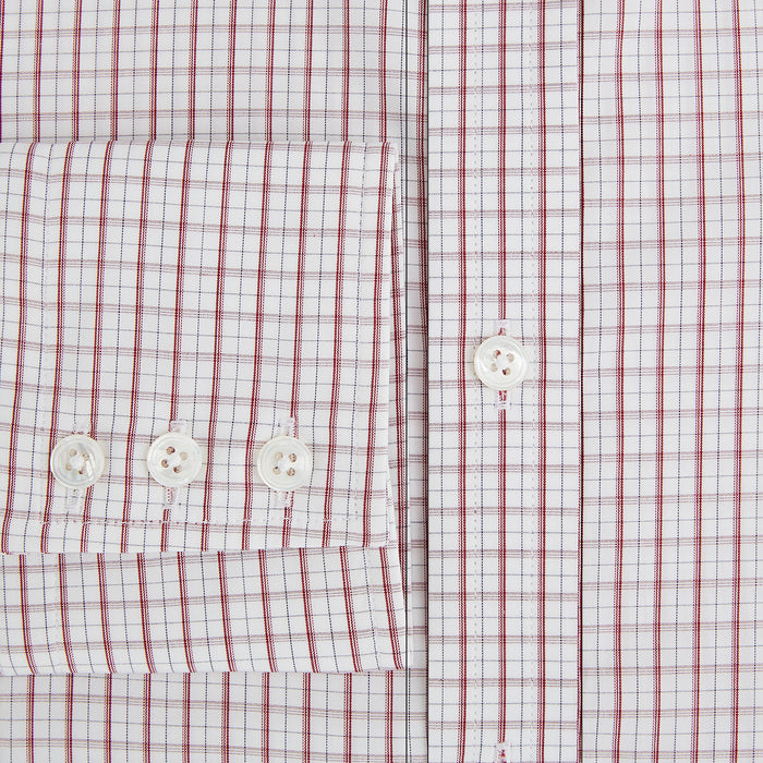 Red Tattersall Check Mayfair Shirt Image 3
