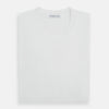 View 5 of product Turnbull & Asser’s White Short-Sleeve T-shirt, shown on a white background, features a classic crew neck and minimalist design without logos or patterns—ideal for versatile everyday wear.