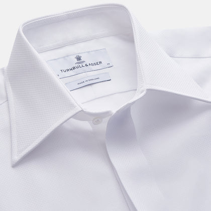 WHITE TAILORED FIT DRESS SHIRT Image 1
