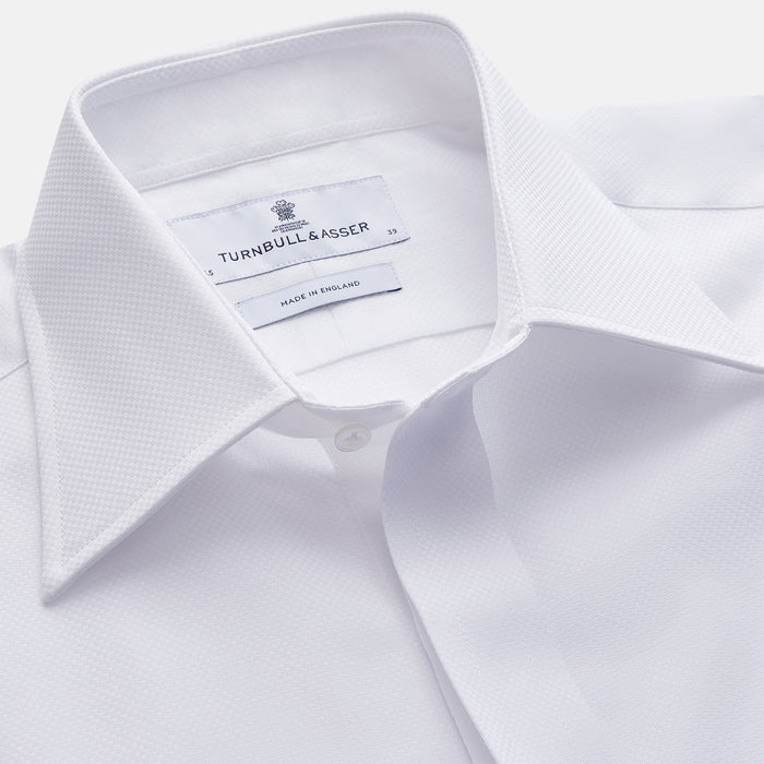 WHITE TAILORED FIT DRESS SHIRT Image 1
