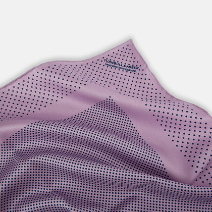 Lilac Dot Silk Pocket Square Image 1