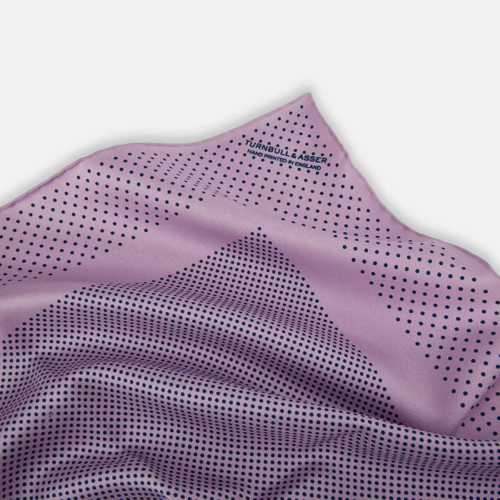 Lilac Dot Silk Pocket Square Image 1
