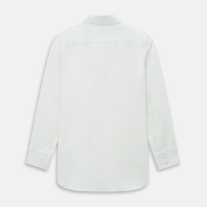 PLAIN WHITE WINDSOR SHIRT WITH TURNBULL OPEN COLLAR AND 3-BUTTON CUFFS Image 2