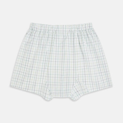 Forest Green Grid Check Godfrey Boxer Shorts Image 1