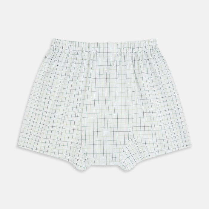 Forest Green Grid Check Godfrey Boxer Shorts Image 1