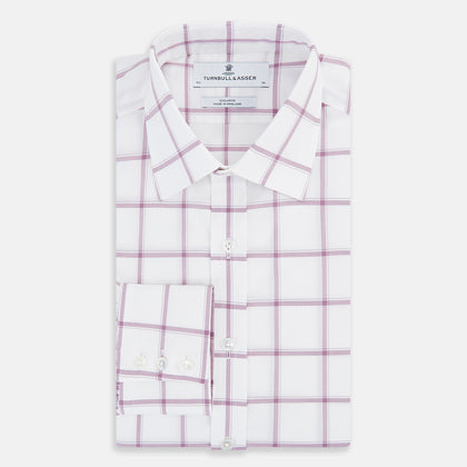Antique Pink Grid Check Mayfair Shirt Image 4