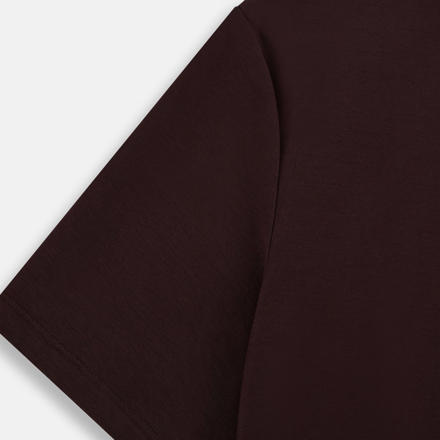 View 4 of product The Turnbull & Asser Burgundy Short-Sleeve T-shirt, featuring a crew neckline and clean design with no visible logos, is shown against a white background for a timeless and versatile look.