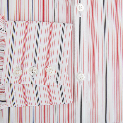Red Multi Pencil Stripe Windsor Shirt Image 3