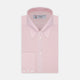 The Turnbull & Asser Pink Royal Oxford Cotton Shirt features a button-down collar and 3-button cuffs, ideal for men's weekend wear. Displayed against a plain white background.