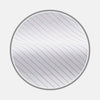 View 1 of product A circular gray border frames a close-up of Turnbull & Asser's Red & White Stripe Sea Island Quality Fabric, featuring fine white material with thin, evenly spaced diagonal red pinstripes.