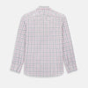 View 3 of product The Purple and Blue Multi Check Westminster Shirt by Turnbull & Asser features a refined plaid pattern, long sleeves, and button-up design—displayed flat to showcase hallmark British craftsmanship.