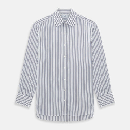 Navy Multi Stripe Mayfair Shirt