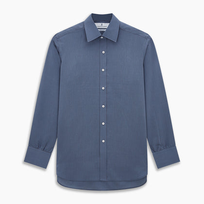 Mid Blue Red Stripe Regular Fit Mayfair Shirt Image 6