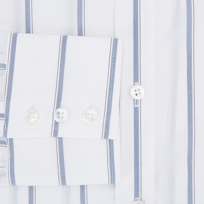 Steel Grey Track Stripe Mayfair Shirt Image 3