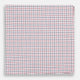 Turnbull & Asser’s Hand Rolled Red and Navy Graph Check Handkerchief—a white cotton accessory with red and navy grid lines, neatly folded for a touch of refined elegance.