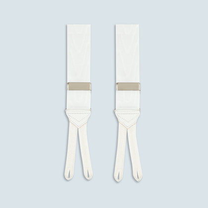 White Adjustable Formal Braces