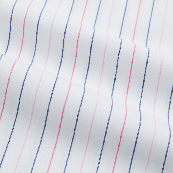 Pink and Blue Wide Pinstripe Mayfair Shirt Image 5