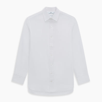 White Herringbone Mayfair Shirt Image 6