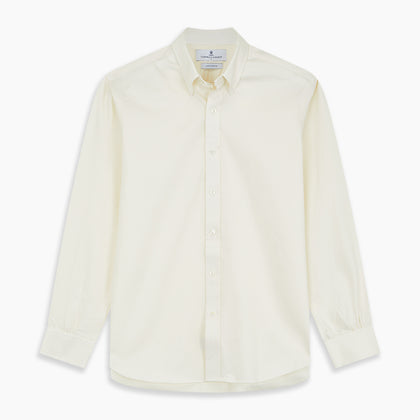 Cream Weekend Fit Hayne Shirt With Dorset Collar And 1-Button Cuffs Image 7