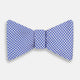 The Turnbull & Asser Navy and White Houndstooth Silk Bow Tie features a neatly centered knot, shown on a white background—an elegant formalwear accessory.