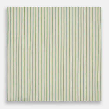 Hand Rolled Green Double Stripe Handkerchief Image 2