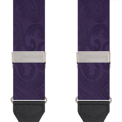 Purple Paisley Adjustable Silk Braces Image 1